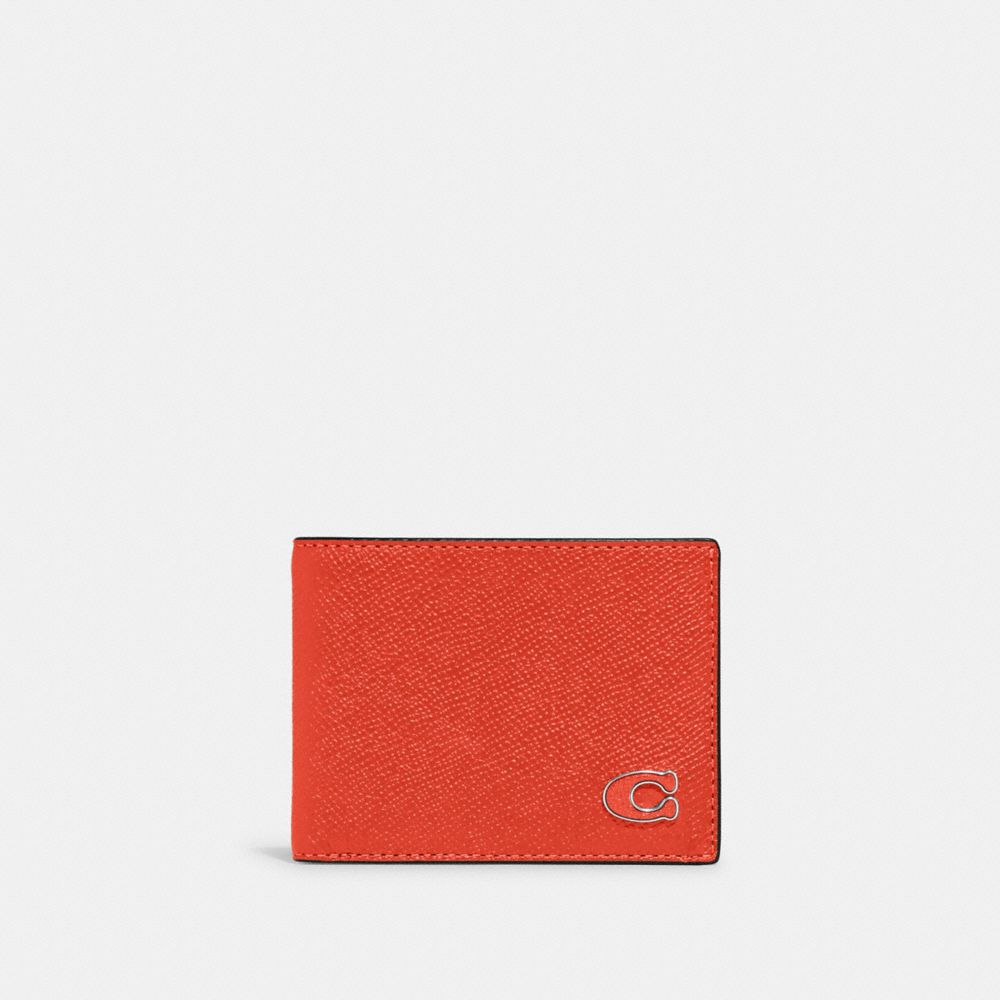 Coach Slim Billfold Wallet In Sun Orange