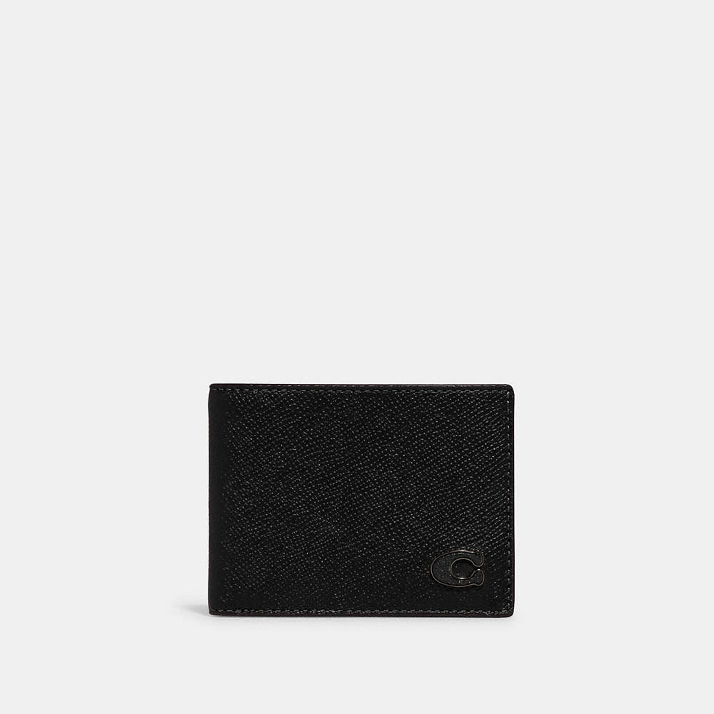 Coach Slim Billfold Wallet In Black