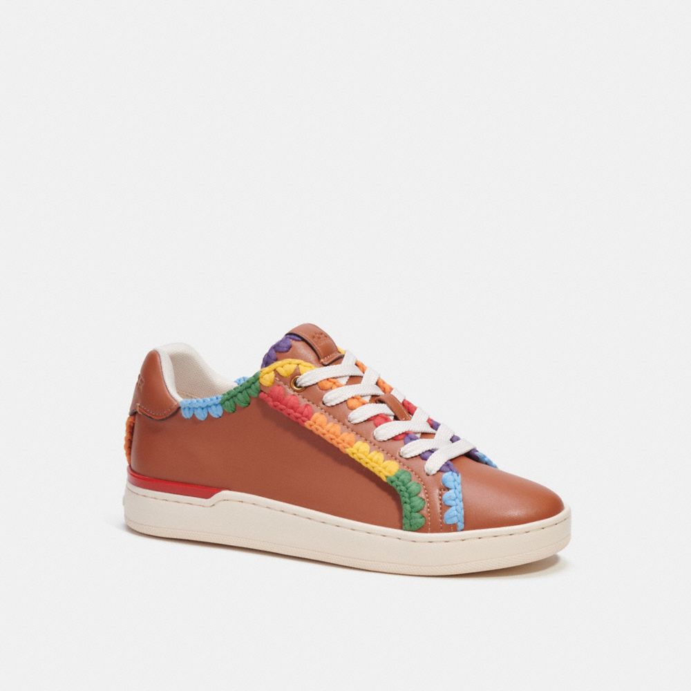 Lowline Low Top Sneaker With Rainbow Crochet