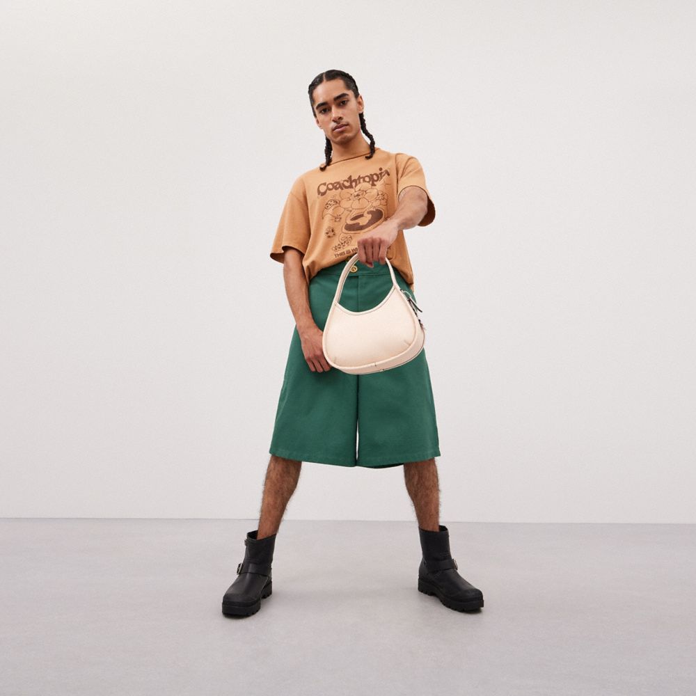 Coach Ergo Shoulder Bag In Topia Leather In Cloud