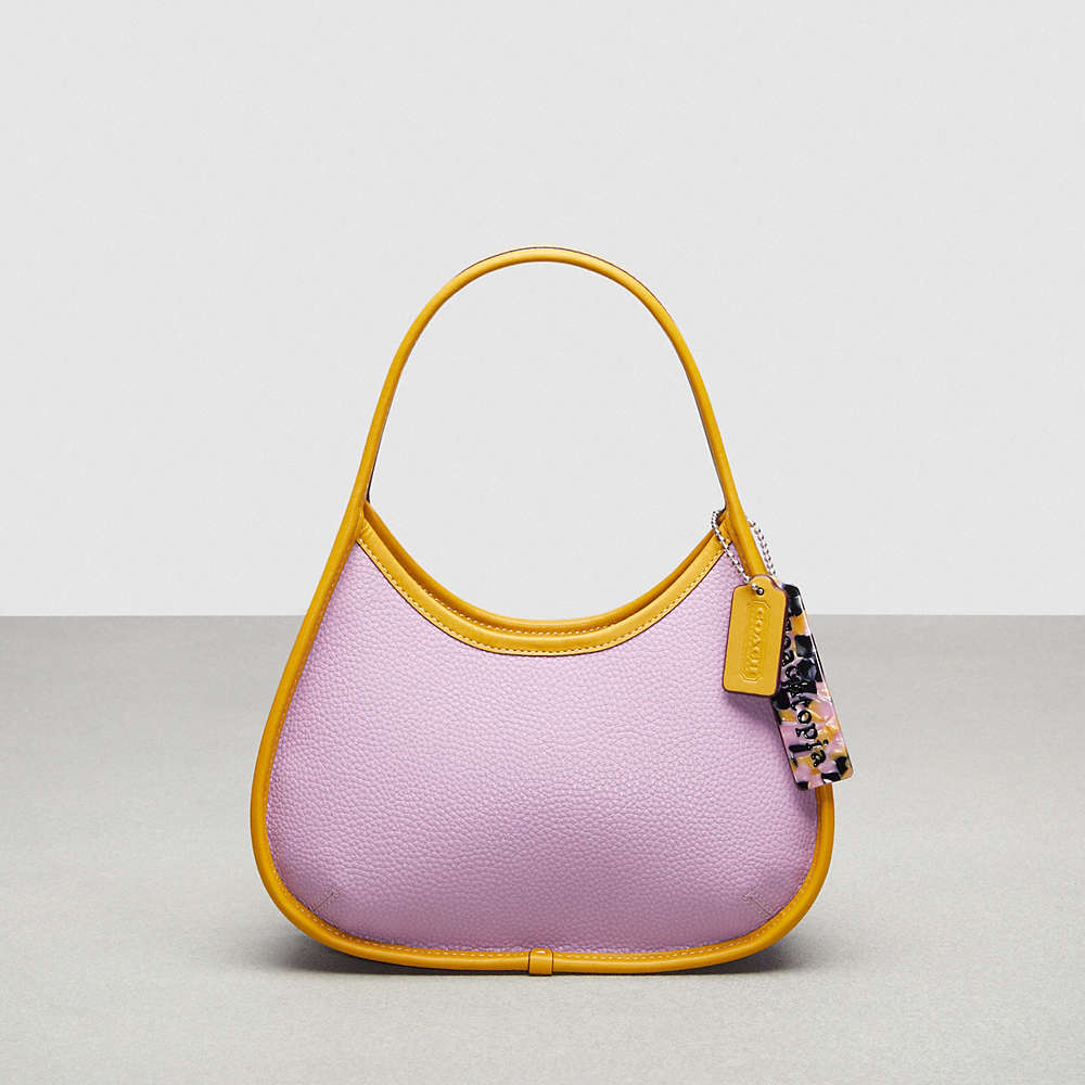 Coach Ergo Shoulder Bag In Topia Leather In Violet Orchid/flax