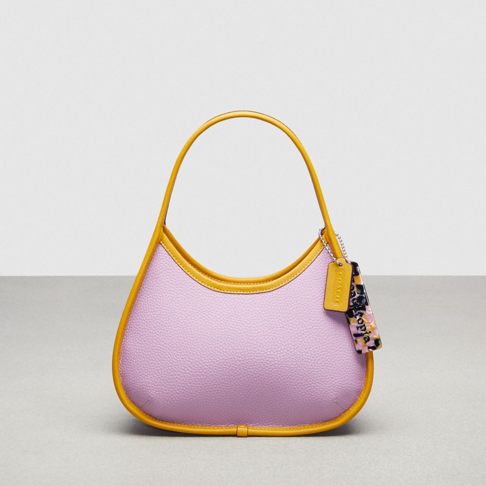 Coach Ergo Shoulder Bag In Topia Leather In Violet Orchid/flax