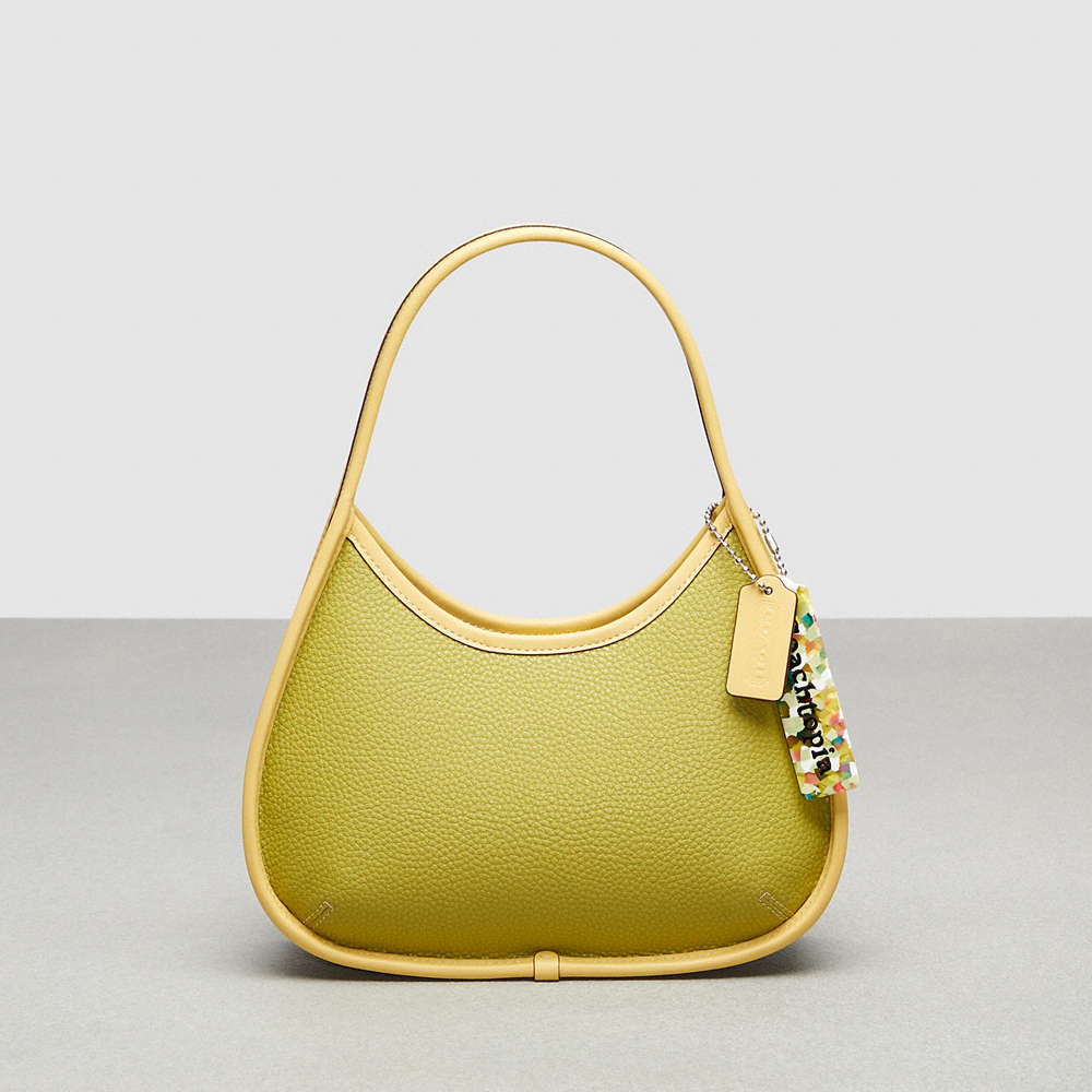 Coach Ergo Shoulder Bag In Topia Leather In Lime Green/sunflower