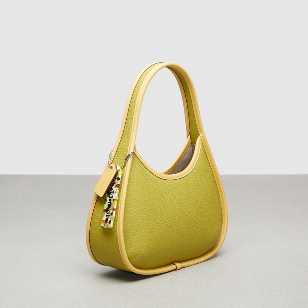 Coach Ergo Shoulder Bag In Topia Leather In Lime Green/sunflower