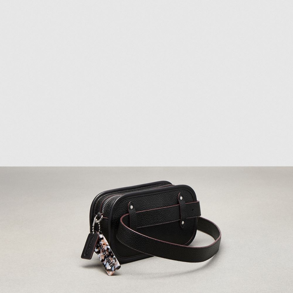 Coachtopia Womens Black Multi Fun Leather Belt Bag