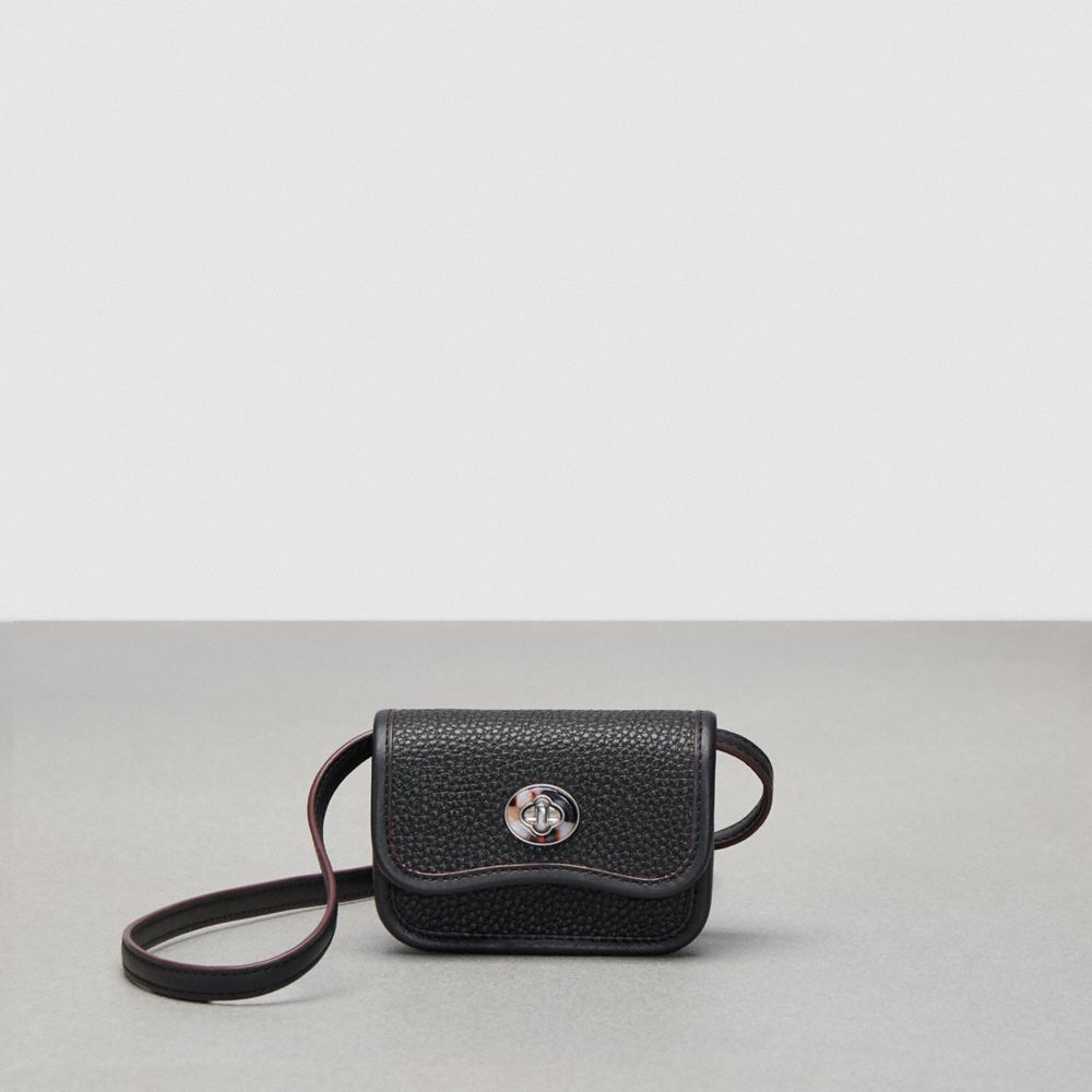 Wavy Wallet With Crossbody Strap In Coachtopia Leather
