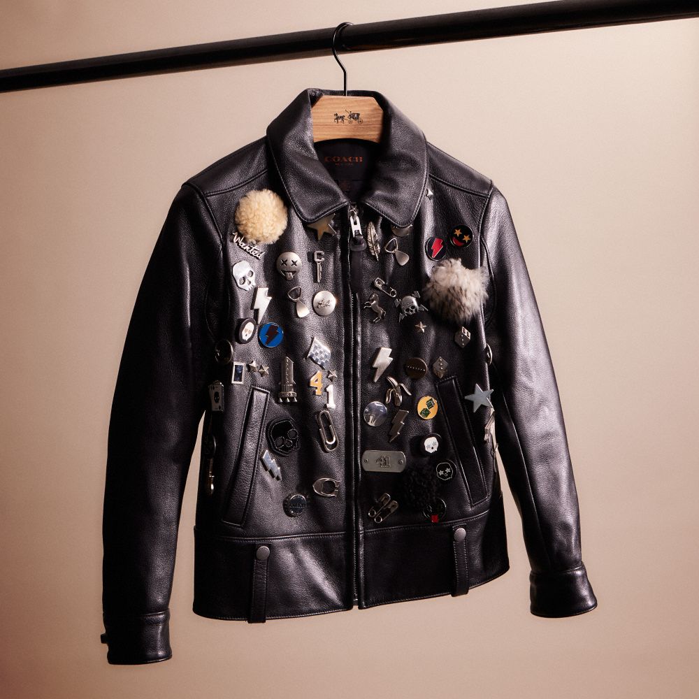 Coach Restored Embellished Racer Jacket In Black | ModeSens