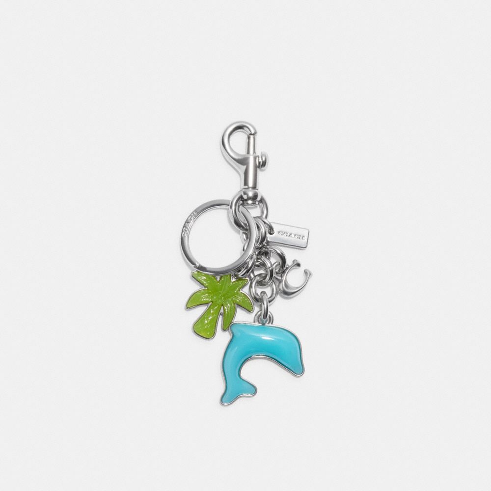 小物 COACH Charm Keychain Dolphin C Logo Coach Outlet Dolphin Cluster Bag Charm In Silver/multi | ModeSens