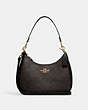 COACH®,TERI HOBO IN SIGNATURE CANVAS,Leather,Gold/Brown Black,Front View