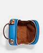 COACH®,EVA PHONE CROSSBODY IN COLORBLOCK,Leather,Silver/Chalk/Racer Blue Multi,Inside View,Top View