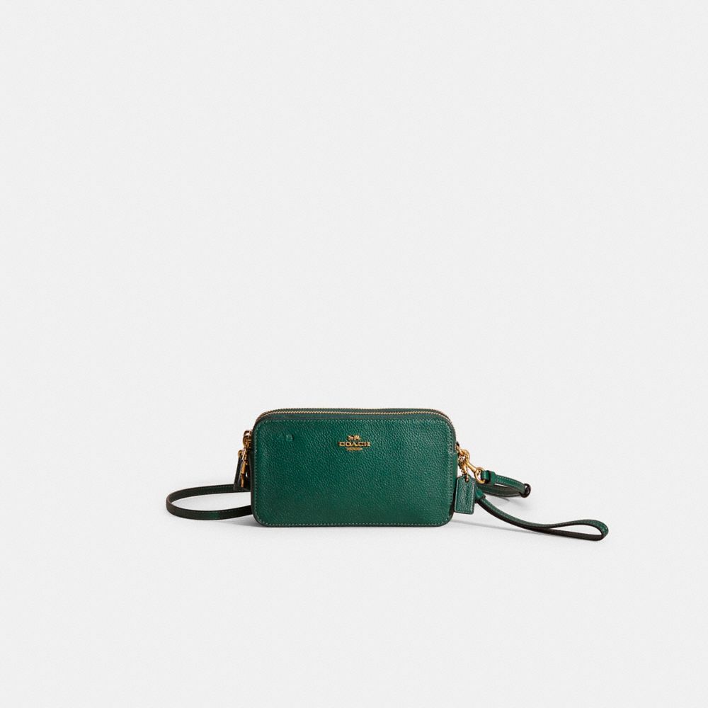 Coach Restored Kira Crossbody In Brass/dark Pine