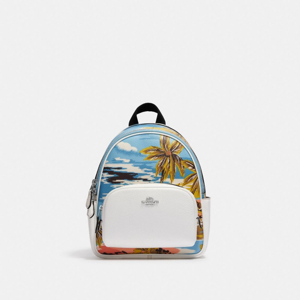 crisantemo compañera de clases dos semanas COACH® | Mini Court Backpack With Hawaiian Print