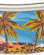 COACH®,WARREN MINI BELT BAG WITH HAWAIIAN PRINT,canvas,Silver/Blue Multi,Detail View
