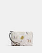 Corner Zip Wristlet In Signature Canvas With Hula Print
