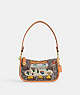 COACH®,COACH X OBSERVED BY US SWINGER 20 IN SIGNATURE JACQUARD,Signature Jacquard,Mini,Brass/Oak Maple,Front View