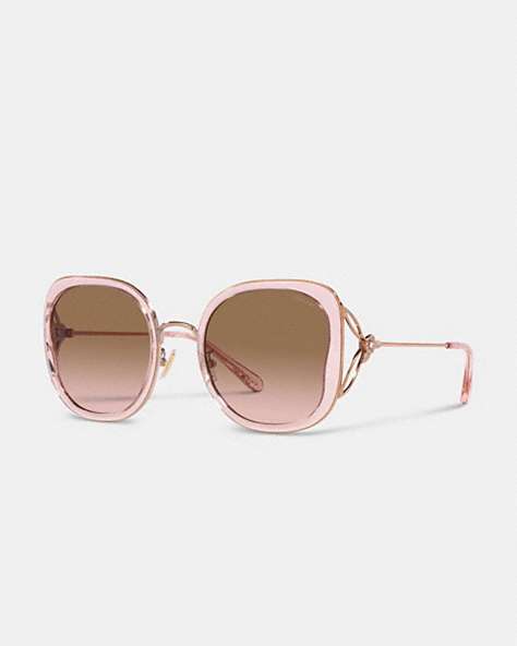 Tea Rose Oversized Butterfly Square Sunglasses