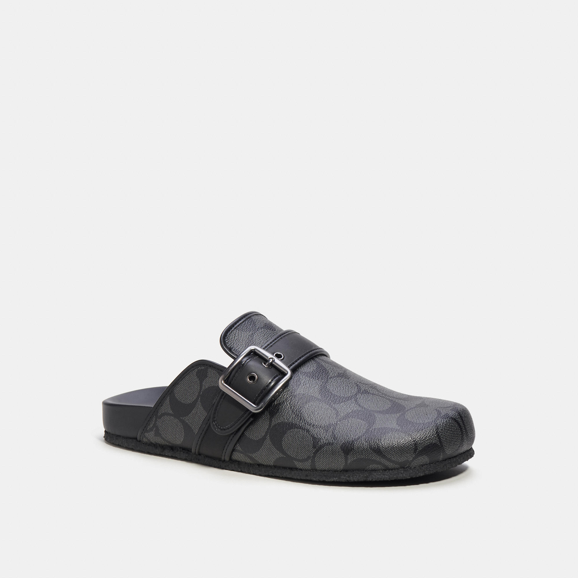 Coach Outlet Clog Sandal In Signature Canvas In Black