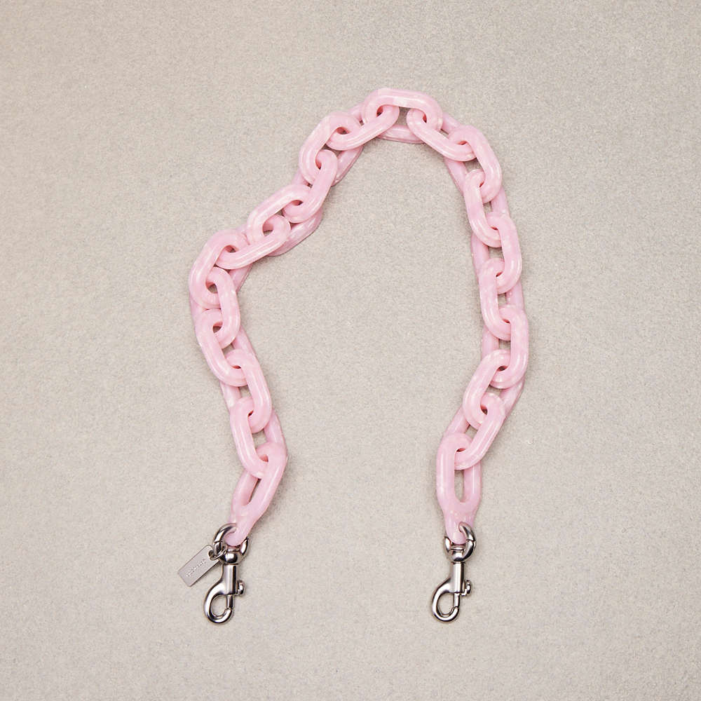 Coach Short Chain Strap In Pink