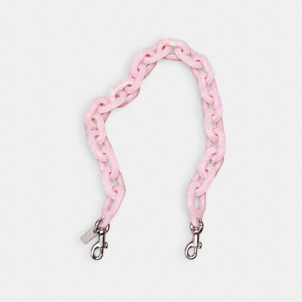 Coach Short Chain Strap In Pink