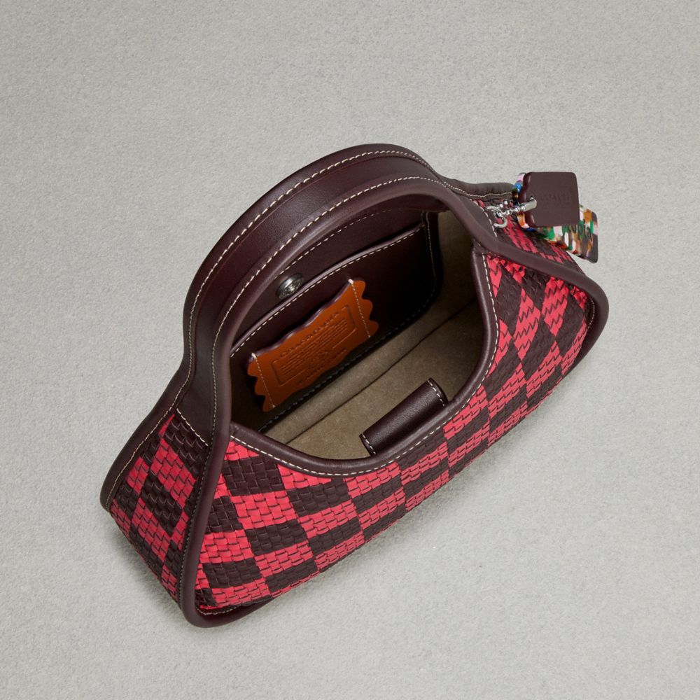 Ergo Bag In Woven Checkerboard Upcrafted Leather