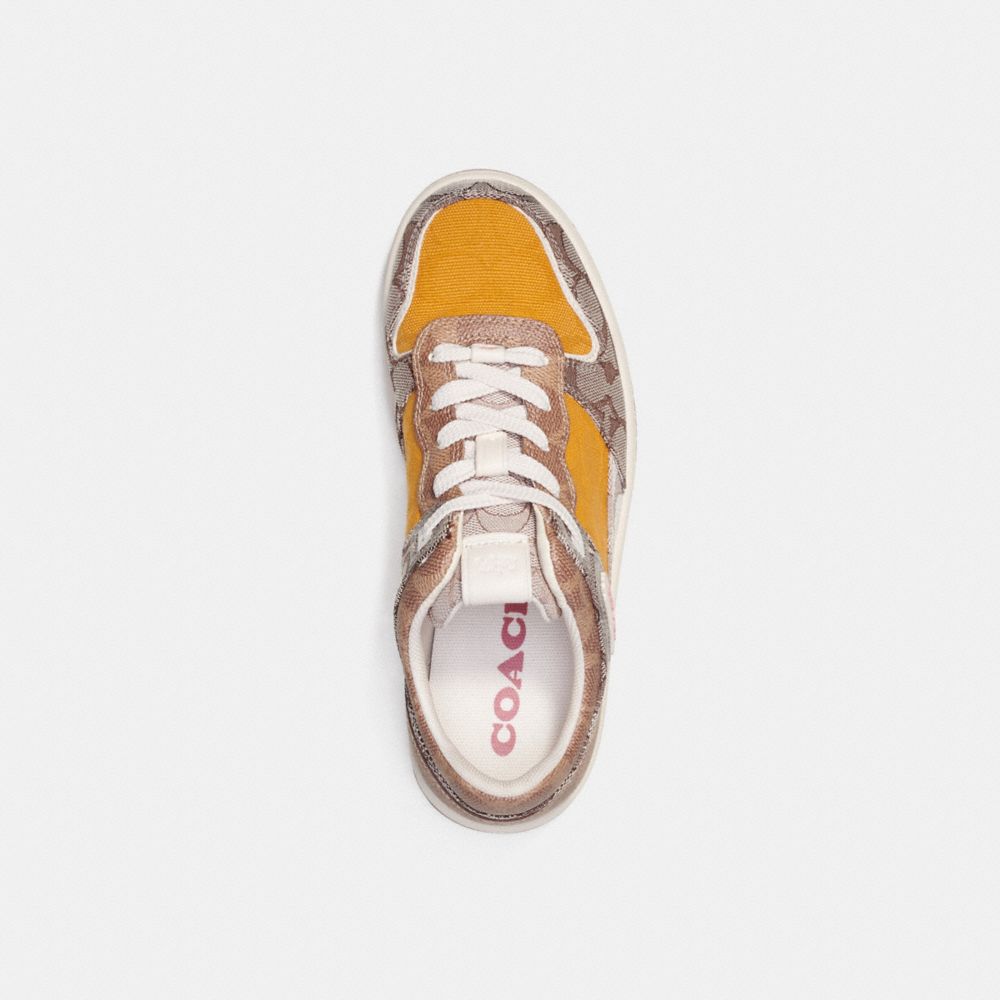 C201 Low Top Sneaker In Mixed Signature Fabric | COACH®