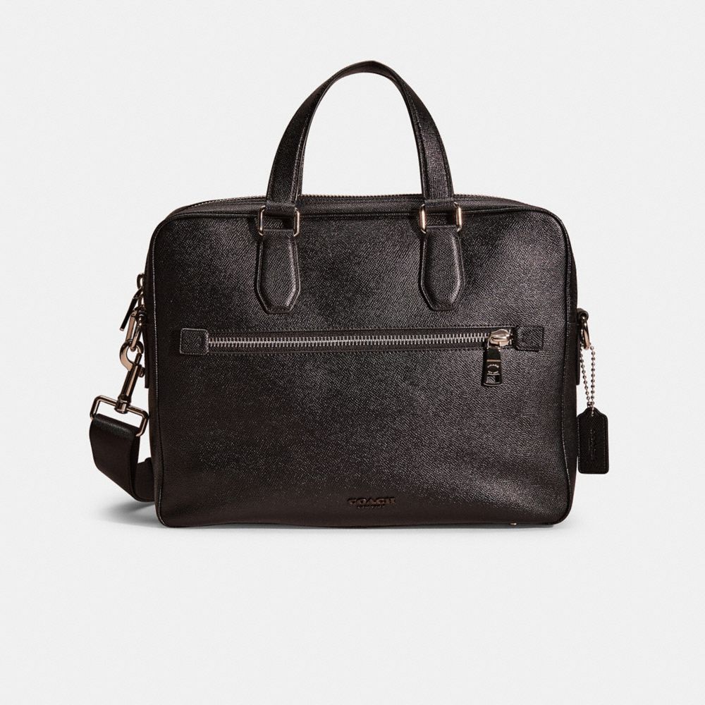 Coach Restored Kennedy Brief In Silver/black