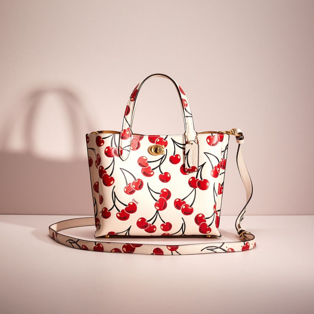 Restored Willow Tote 24 With Cherry Print COACH®