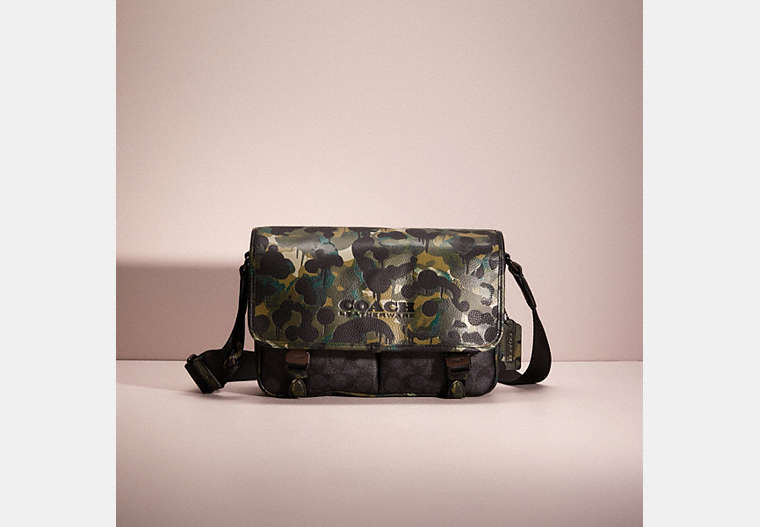 Restored League Messenger Bag In Signature Canvas With Camo Print