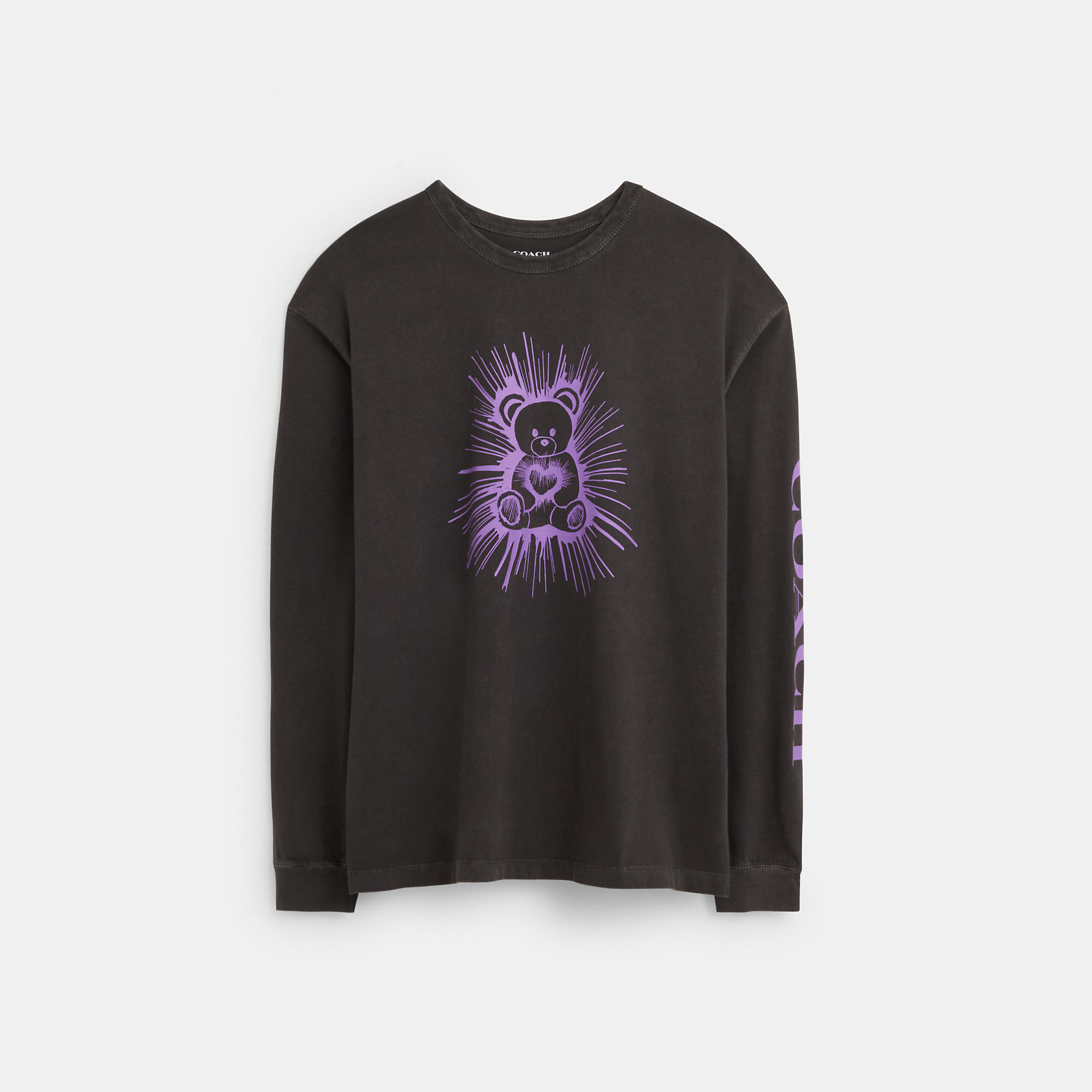 COACH OUTLET BEAR GRAPHIC RELAXED LONGSLEEVE T-SHIRT