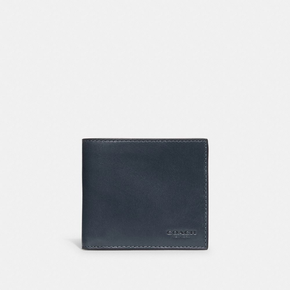 Coach Boxed Double Billfold Wallet In Denim