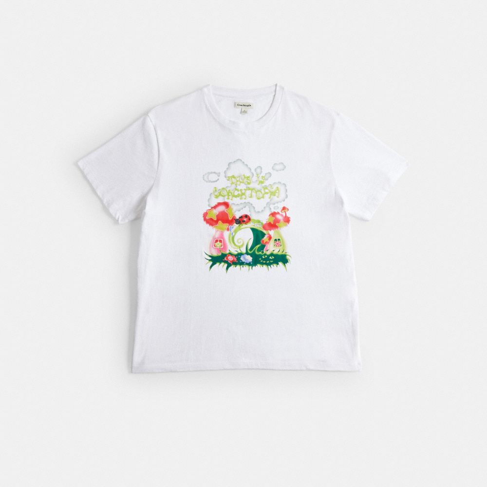 Coach Relaxed T Shirt In 97% Recycled Cotton: This Is Topia In White