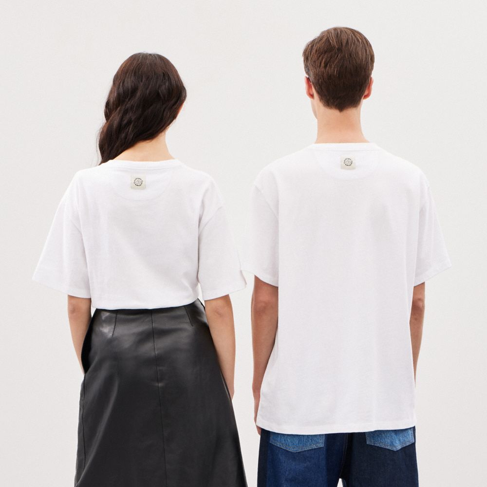 Coach Relaxed T Shirt With This Is Topia Print In White