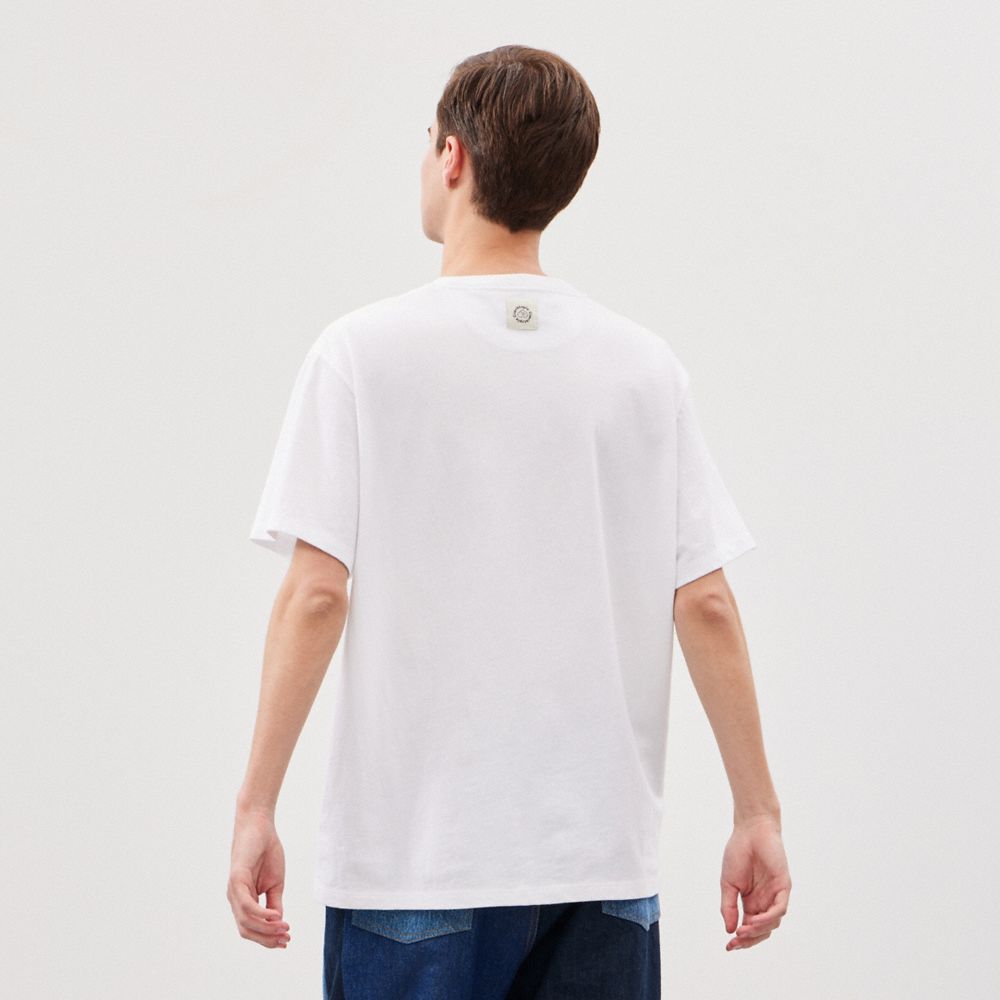 Shop Coach Relaxed T Shirt In 97% Recycled Cotton: This Is Topia In White