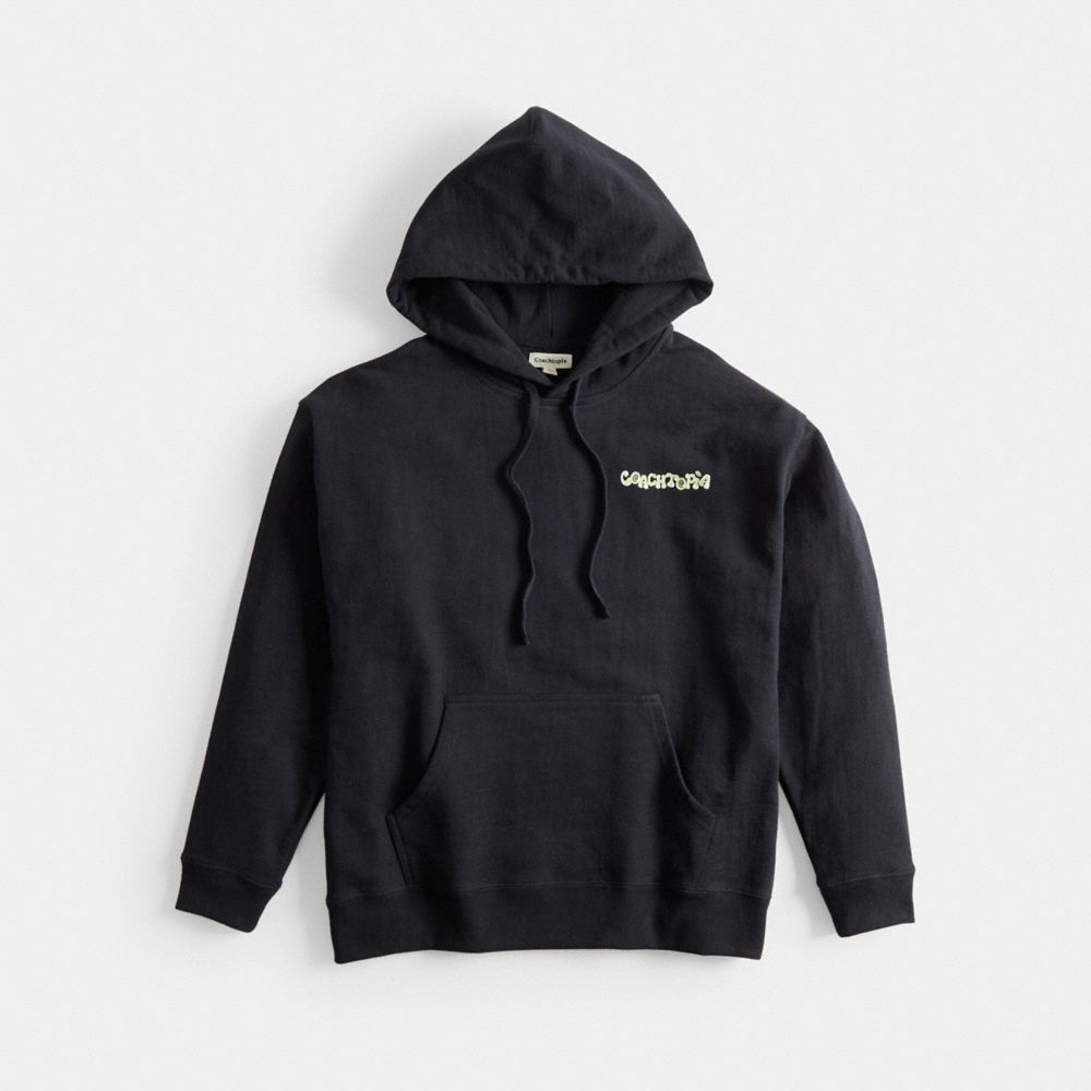 Coach Hoodie With This Is Topia Print In Black