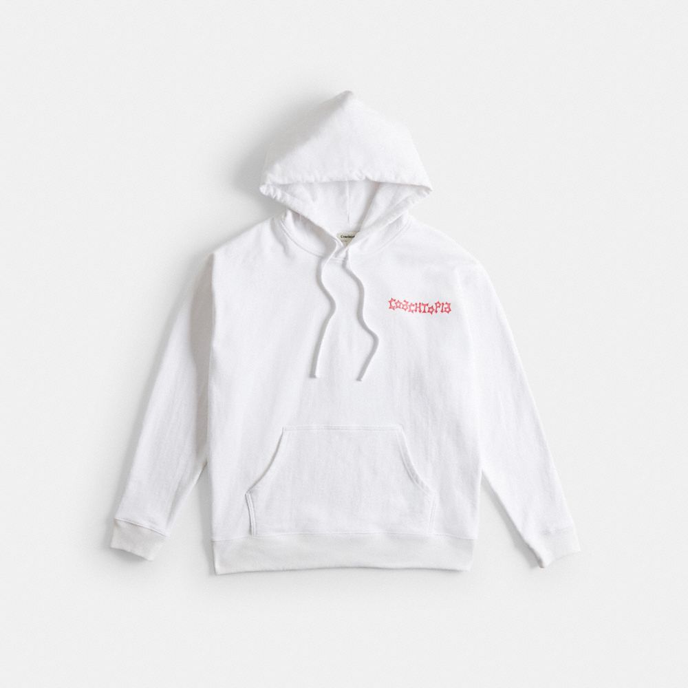 Coach Hoodie With This Is Topia Print In White