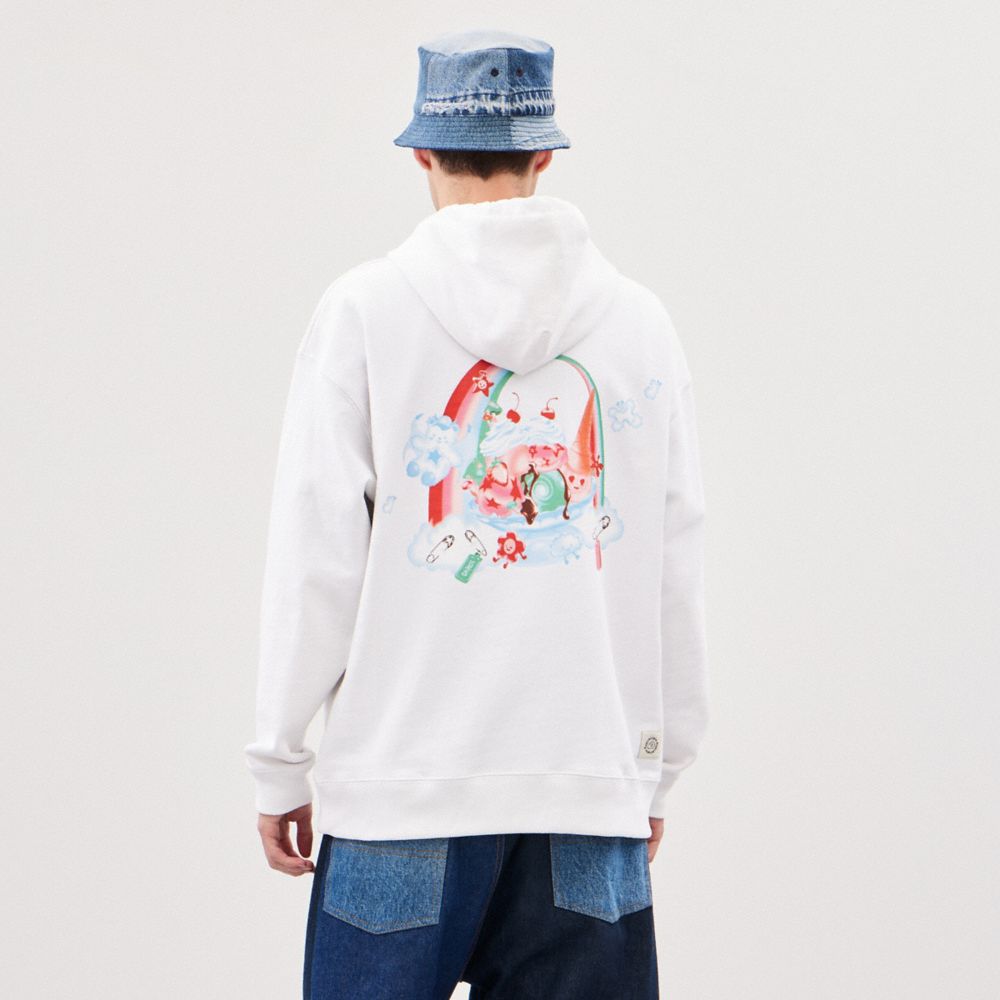 Coach Hoodie With This Is Topia Print In White