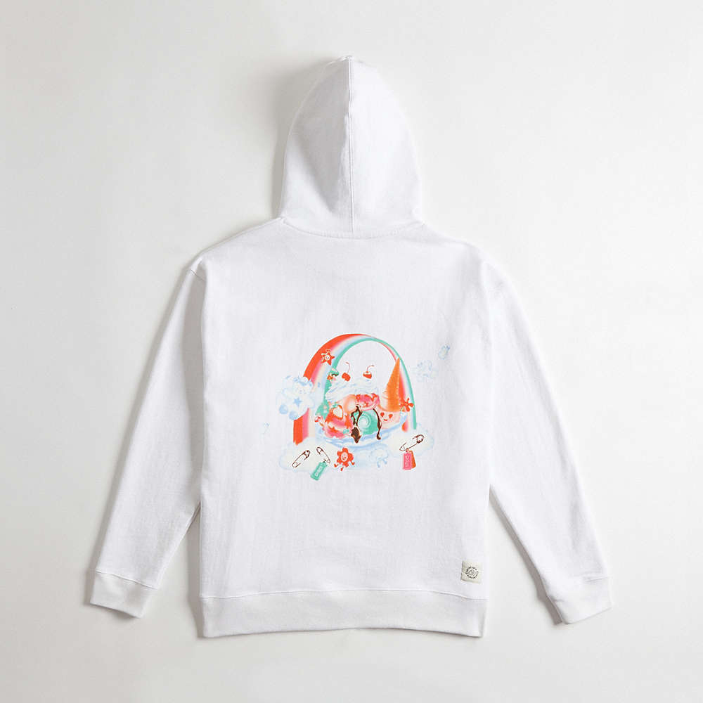 Shop Coach Hoodie In 98% Recycled Cotton: This Is Topia In White