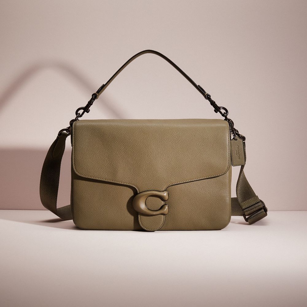 Coach Restored Soft Tabby Messenger In Army Green/pewter