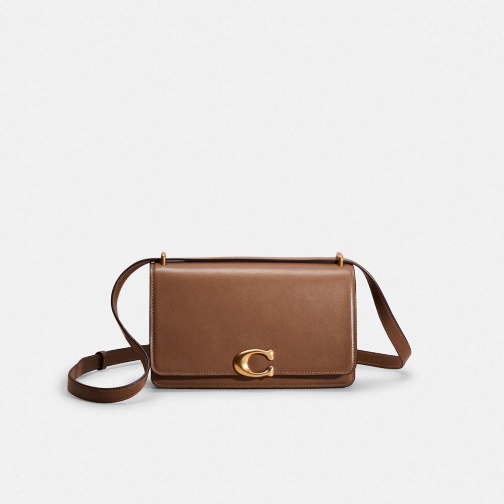 Coach Restored Bandit Shoulder Bag In Brass/dark Stone