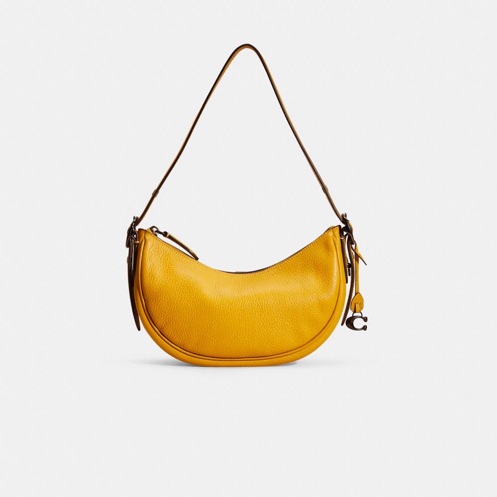 Coach Restored Luna Shoulder Bag In Pewter/flax