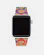 COACH®,APPLE WATCH® STRAP, 38MM, 40MM AND 41MM,Signature Coated Canvas,Rainbow Signature,Front View