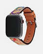 COACH®,APPLE WATCH® STRAP, 42MM, 44MM AND 45MM,Signature Coated Canvas,Rainbow Signature,Angle View