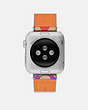 COACH®,APPLE WATCH® STRAP, 42MM, 44MM AND 45MM,Signature Coated Canvas,Rainbow Signature,Back View