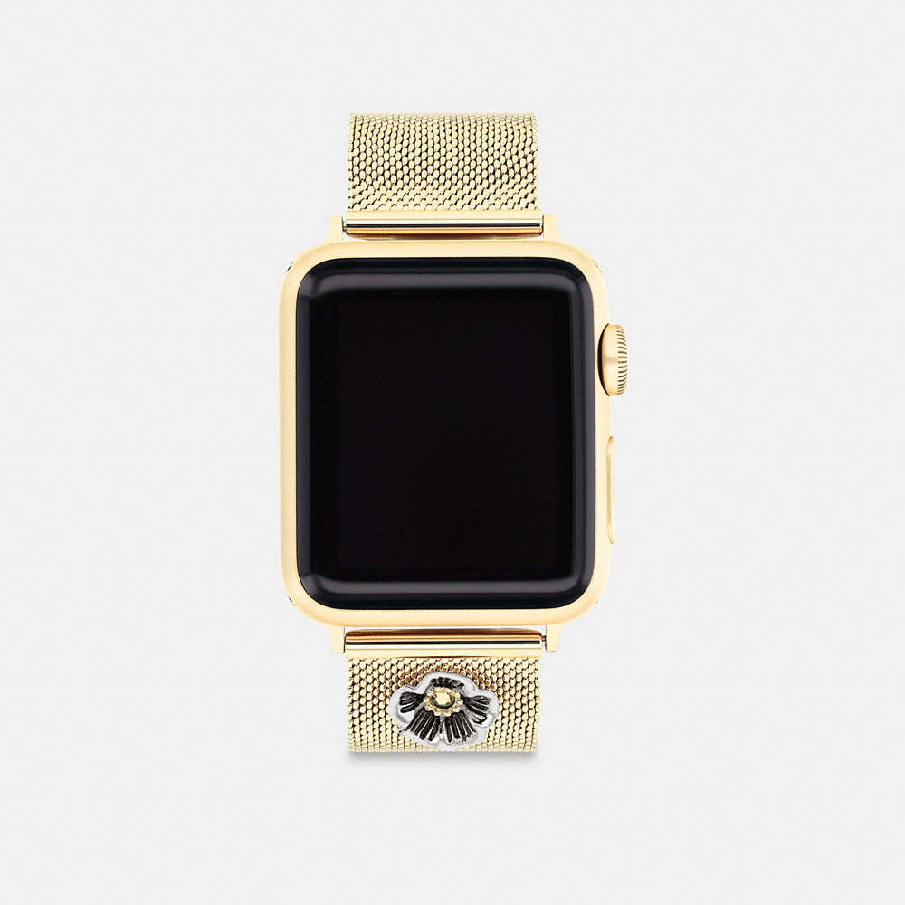 Coach Apple Watch® Strap, 38mm, 40mm And 41mm In Gold