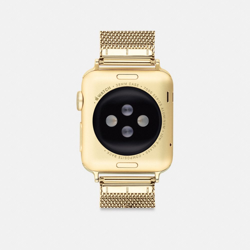 Coach Apple Watch® Strap, 38mm, 40mm And 41mm In Gold