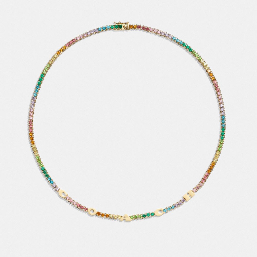 Coach Rainbow Tennis Necklace