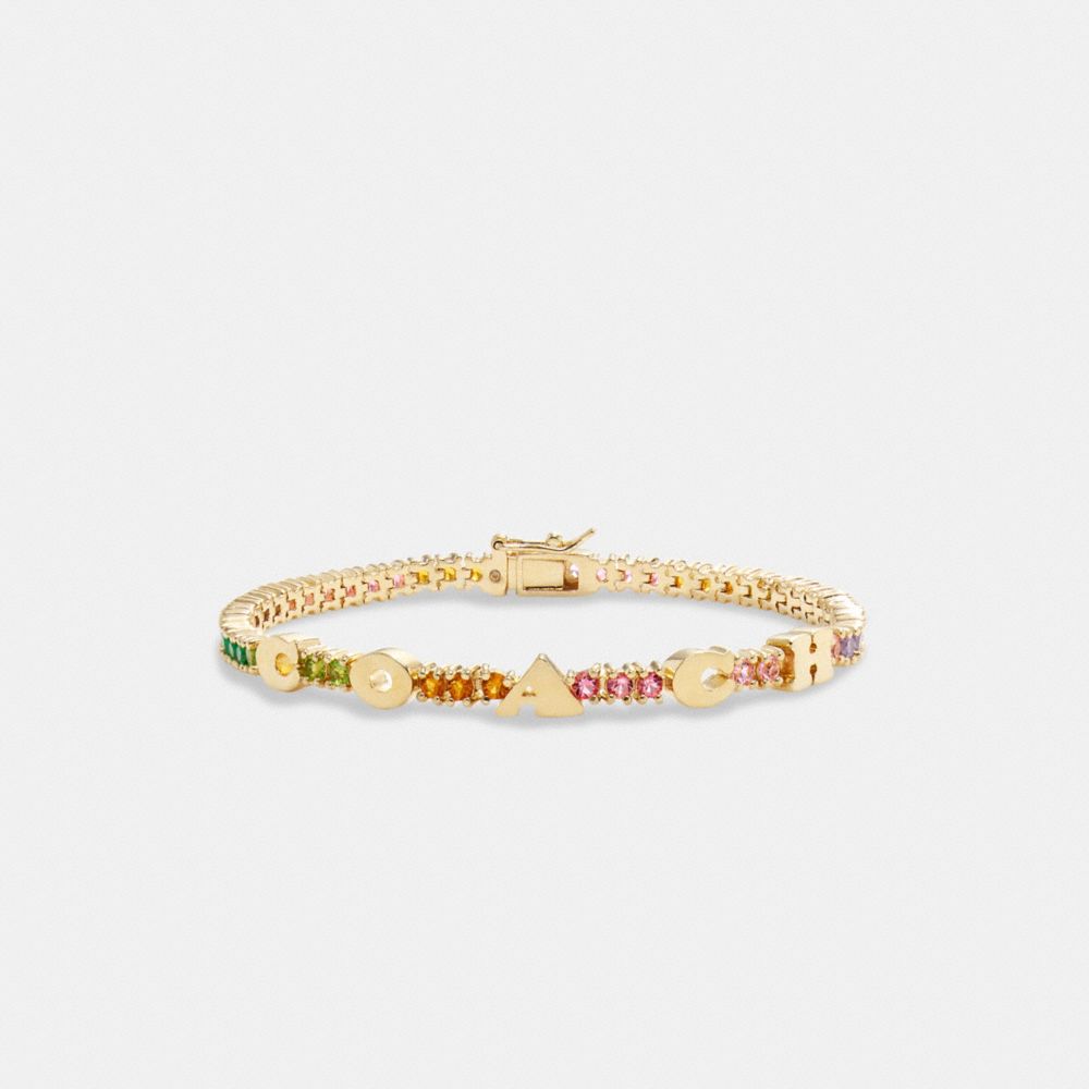 Coach Rainbow Tennis Bracelet