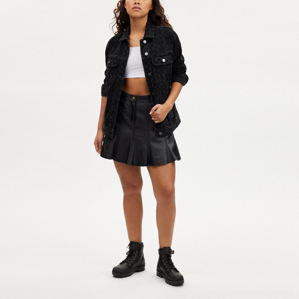 COACH®,Signature Denim Jacket,Cotton,Trucker,Denim,Button,Casual,,Scale View