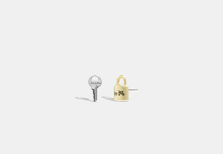 COACH®: Lock And Key Mismatch Stud Earrings
