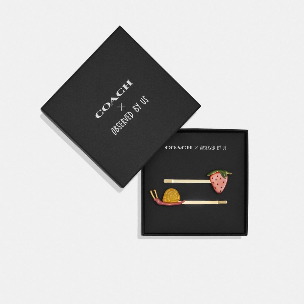 COACH®,Coach X Observed By Us Hair Pins,,Inside View,Top View